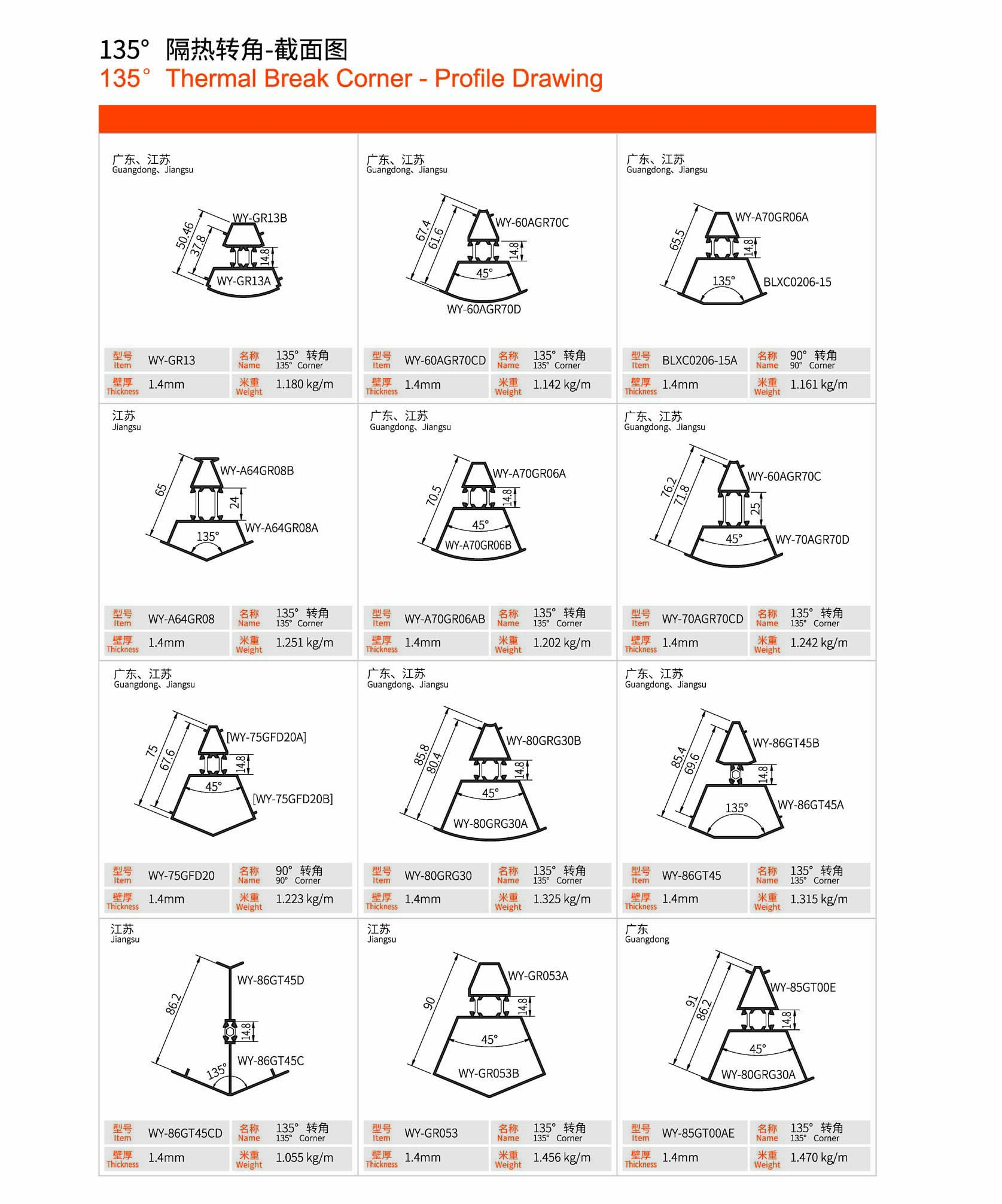 135°隔熱轉(zhuǎn)角